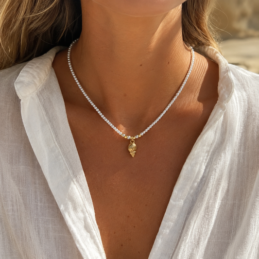 Pearl Shell Ketting – Gold