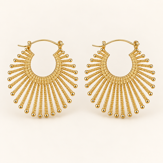 Ray of Gold Hoops
