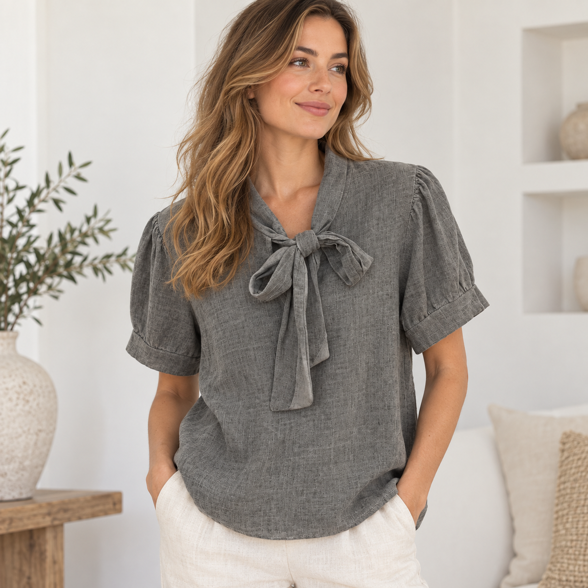 Riviera Bow Blouse