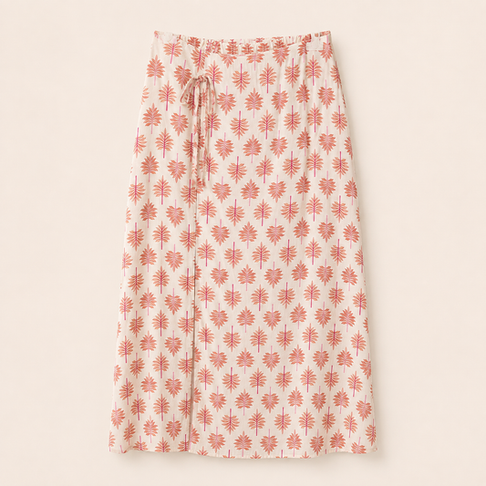 Rose Palm Midi Skirt