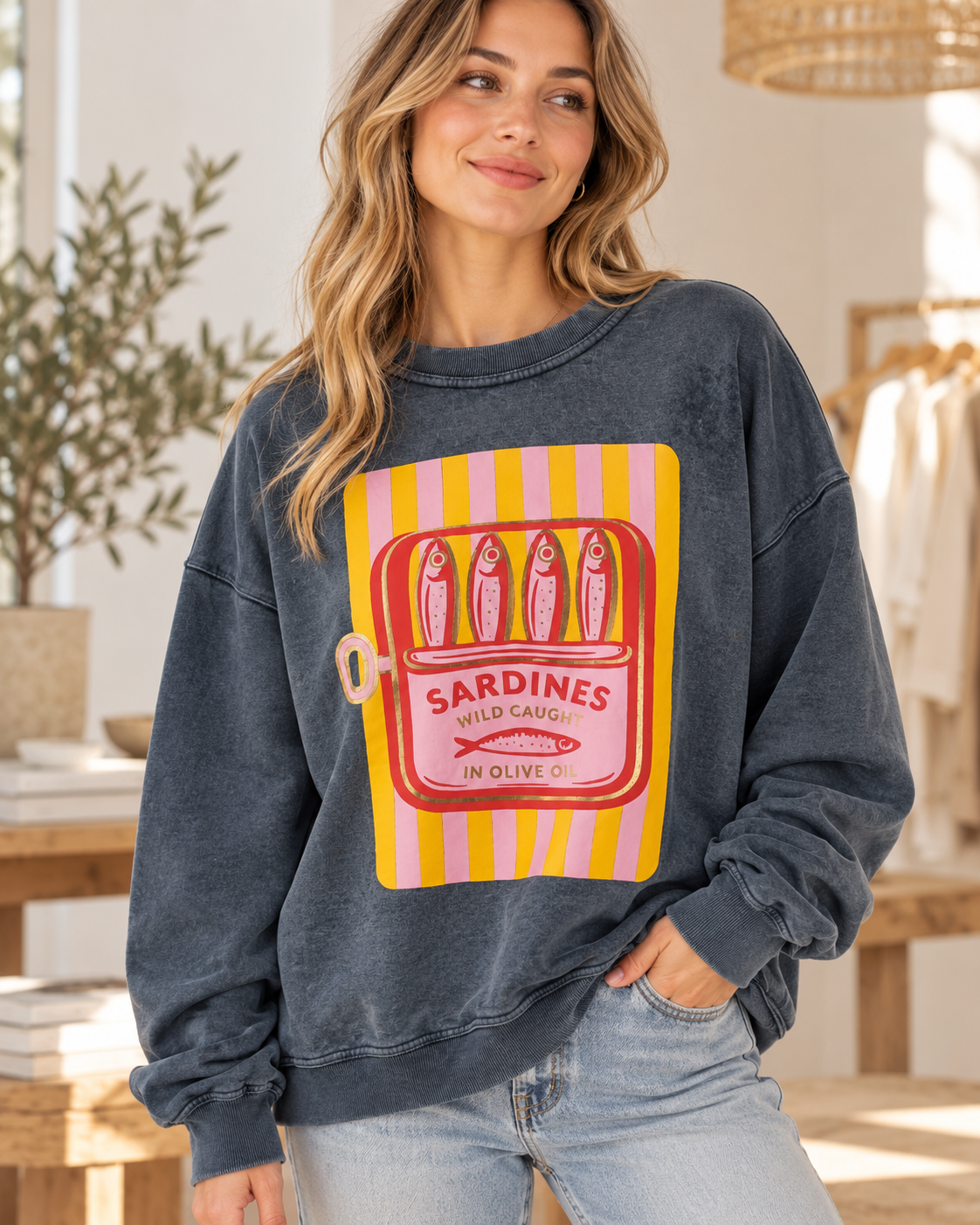Sardines Graphic Sweater