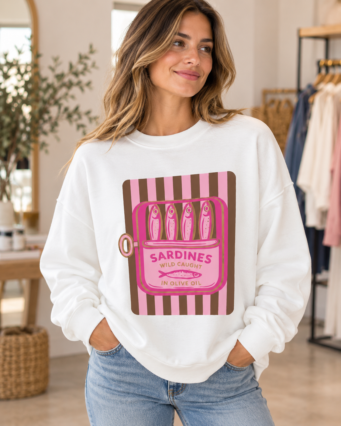 Sardines Graphic Sweater