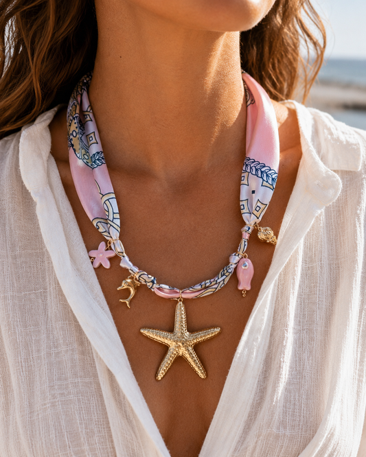 Silk Sea Ketting – Roze & Goud