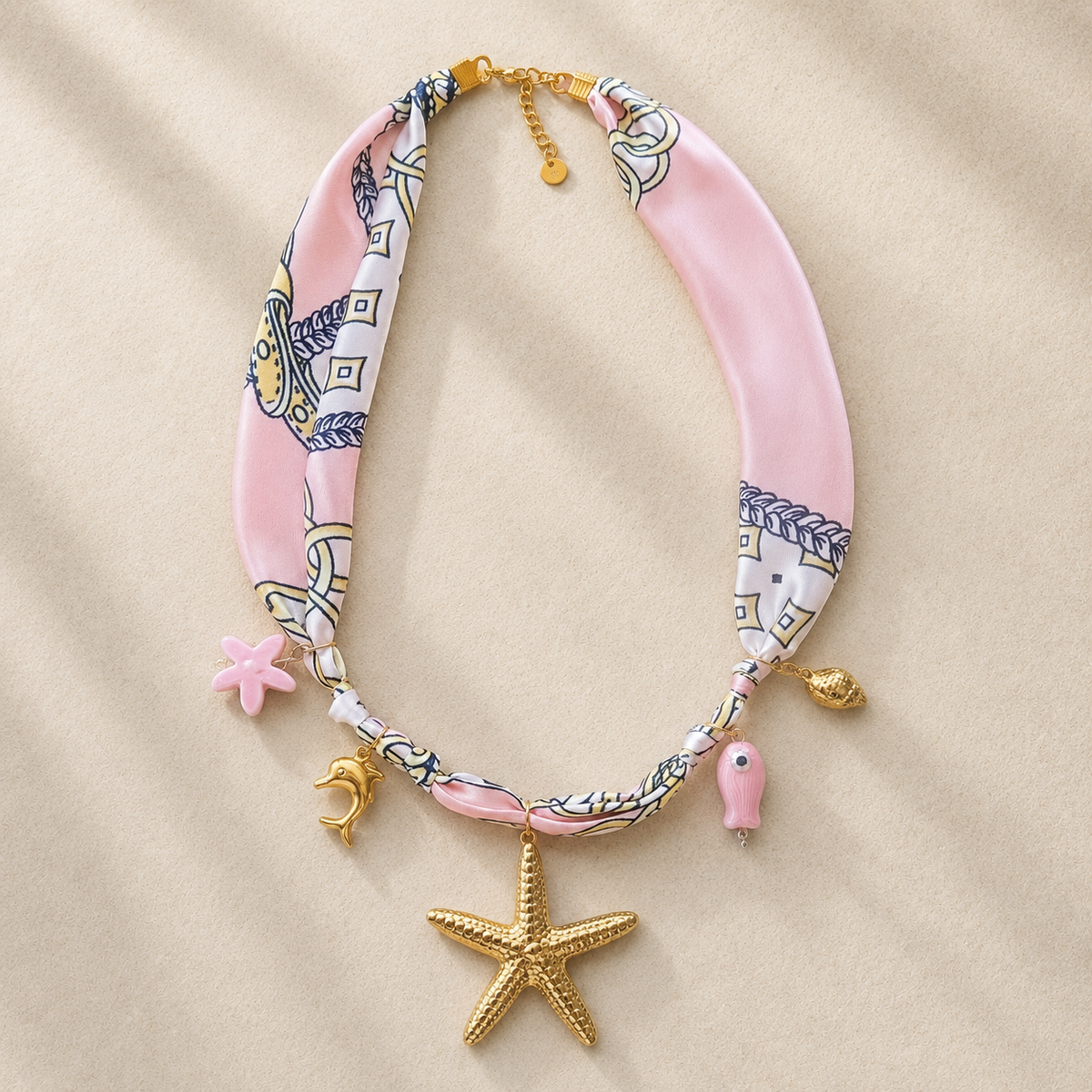 Silk Sea Ketting – Roze & Goud