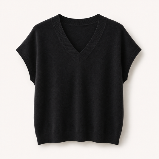 Soft V-Neck Knit Top