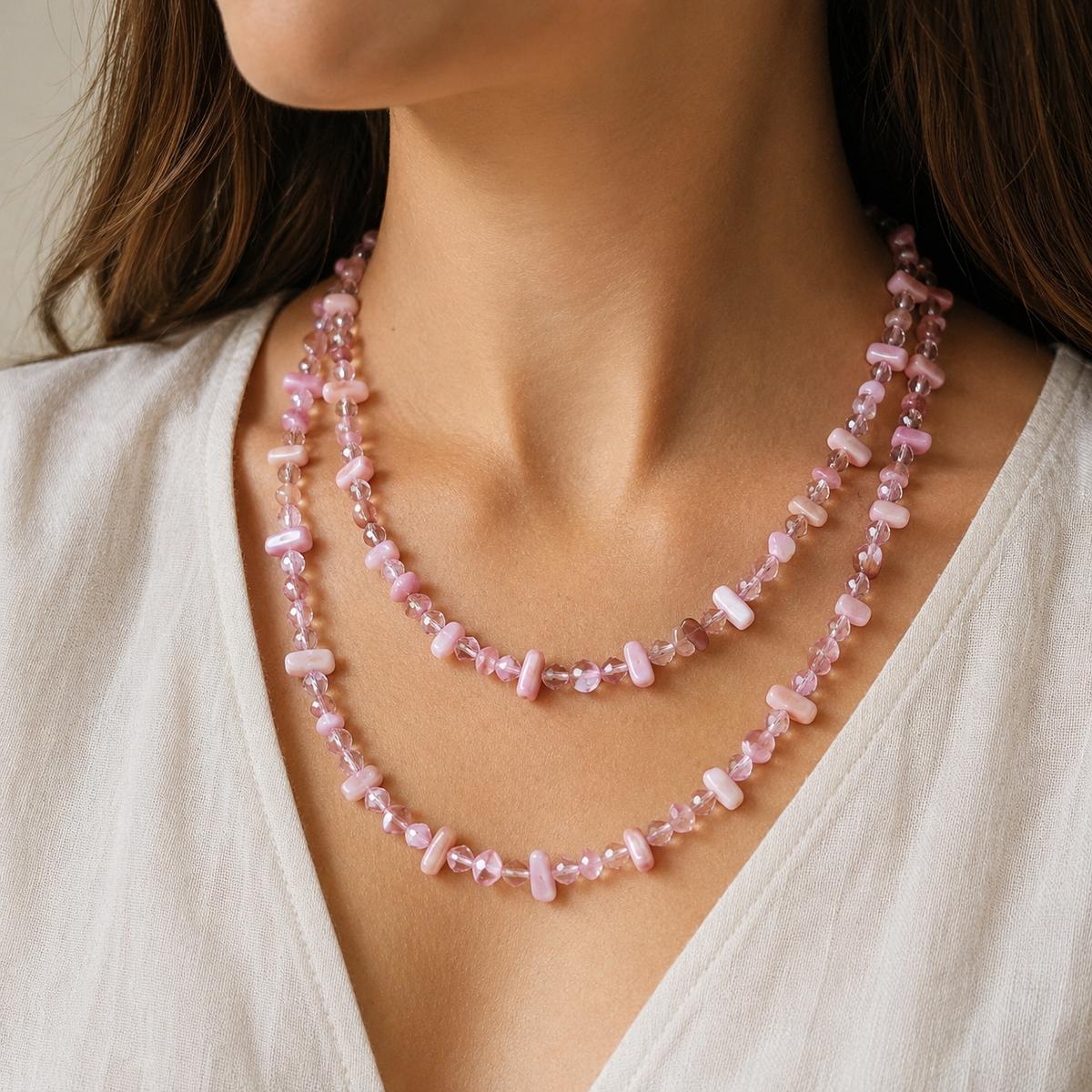 Soleya Blush Stone Necklace