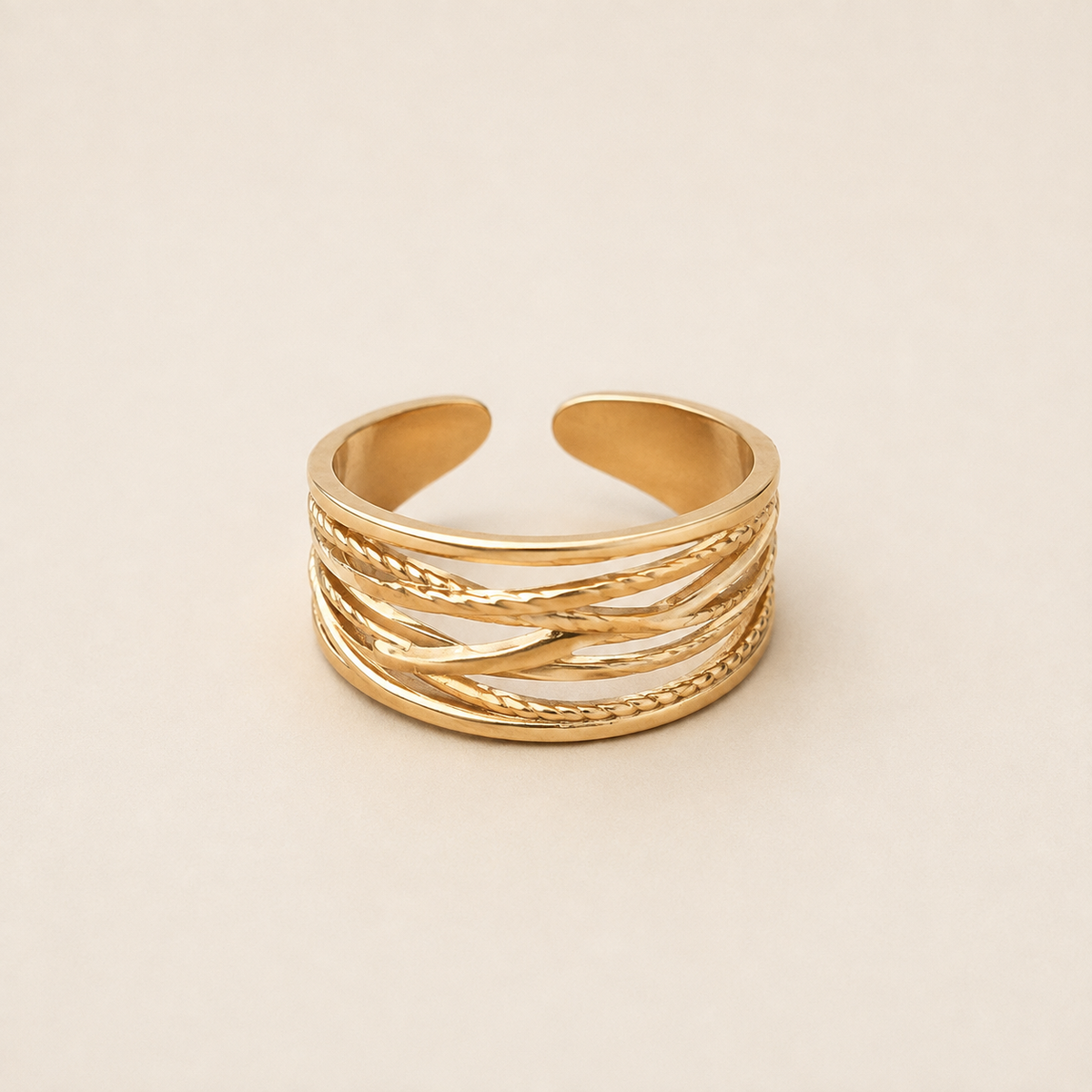 Soleya Braided Wave Ring