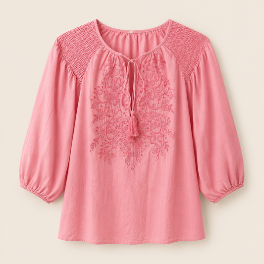 Soleya Embroidered Boho Blouse