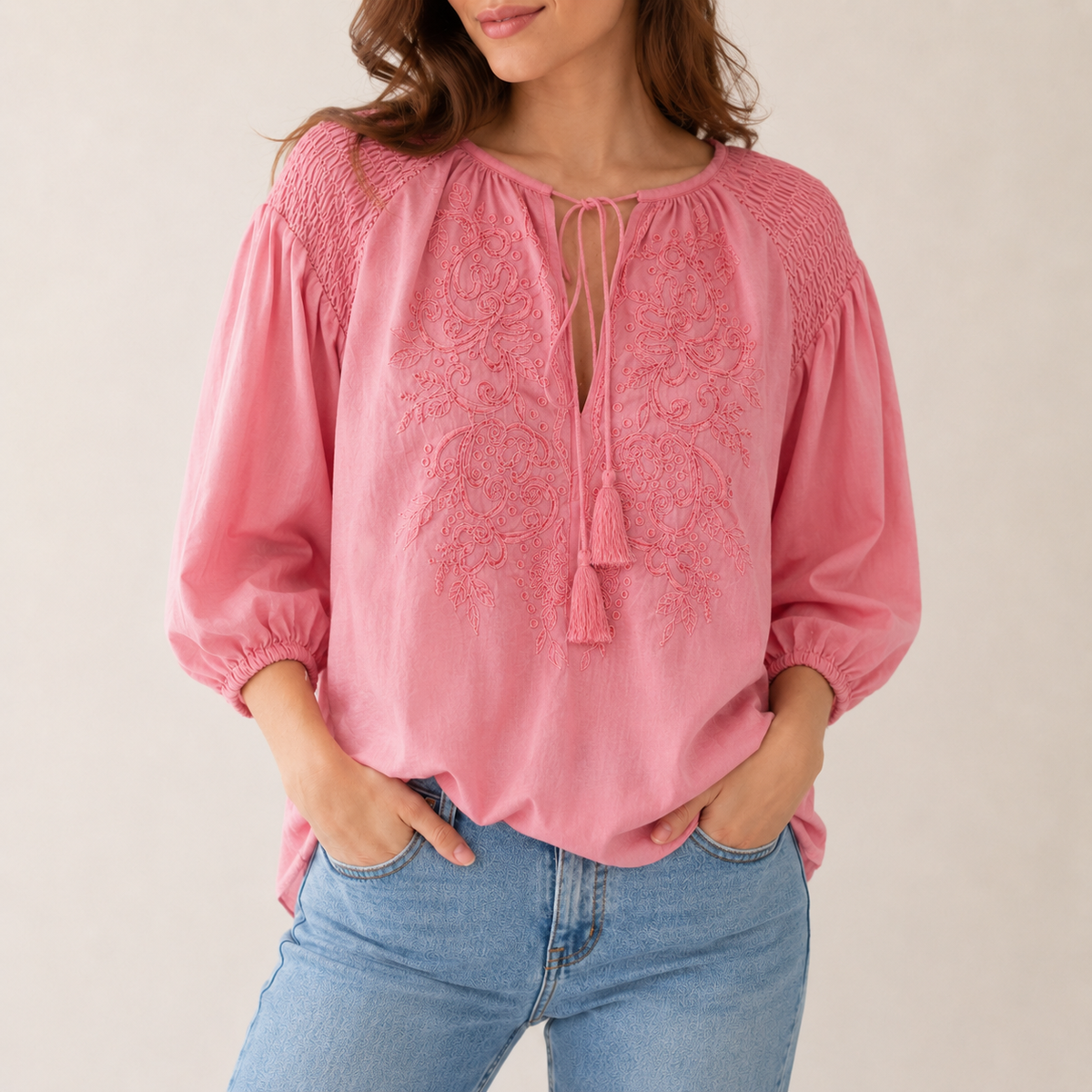Soleya Embroidered Boho Blouse