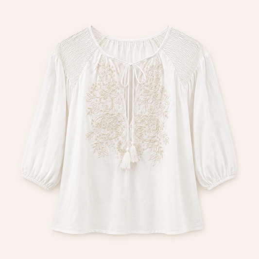 Soleya Embroidered Boho Blouse