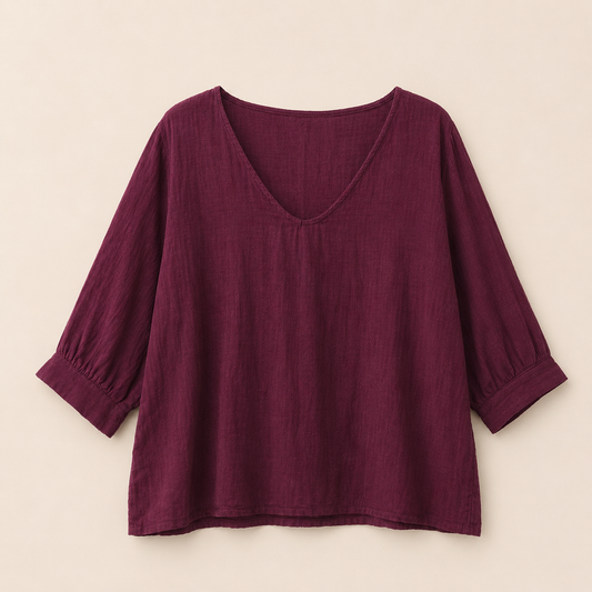 Soleya Everyday V-Neck Blouse