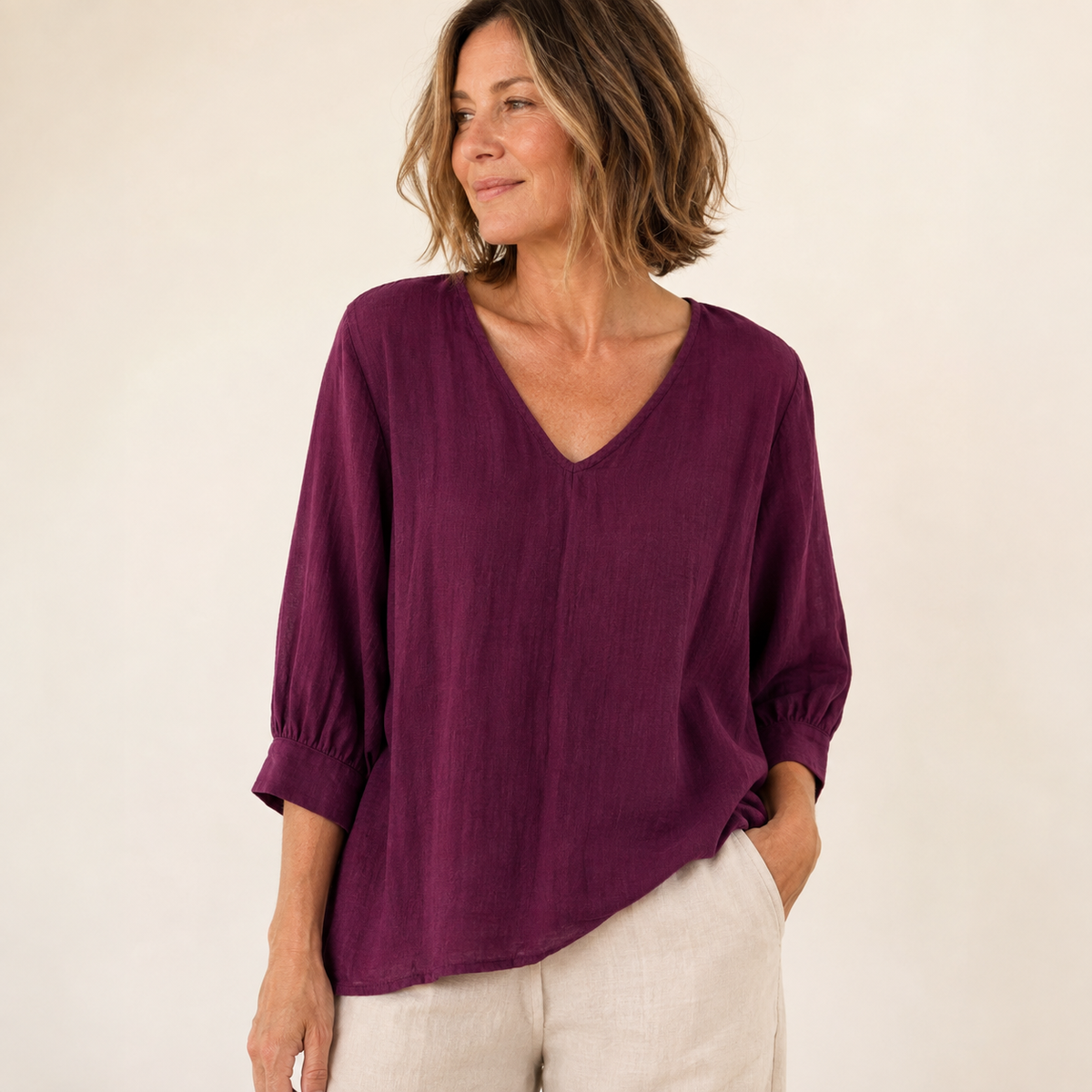 Soleya Everyday V-Neck Blouse
