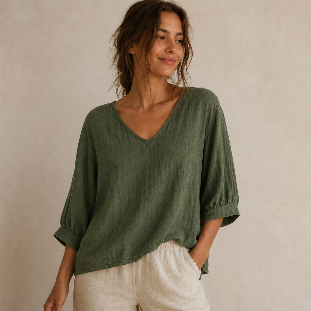 Soleya Everyday V-Neck Blouse