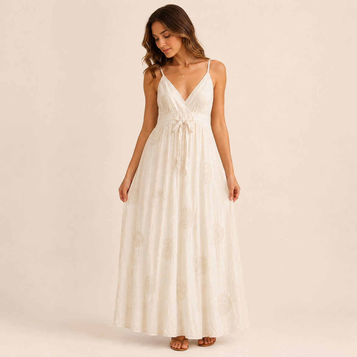 Soleya Ivory Boho Maxi Dress
