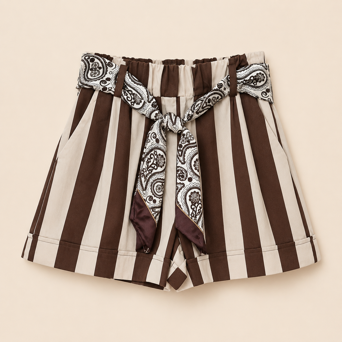 Soleya Paisley Stripe Shorts