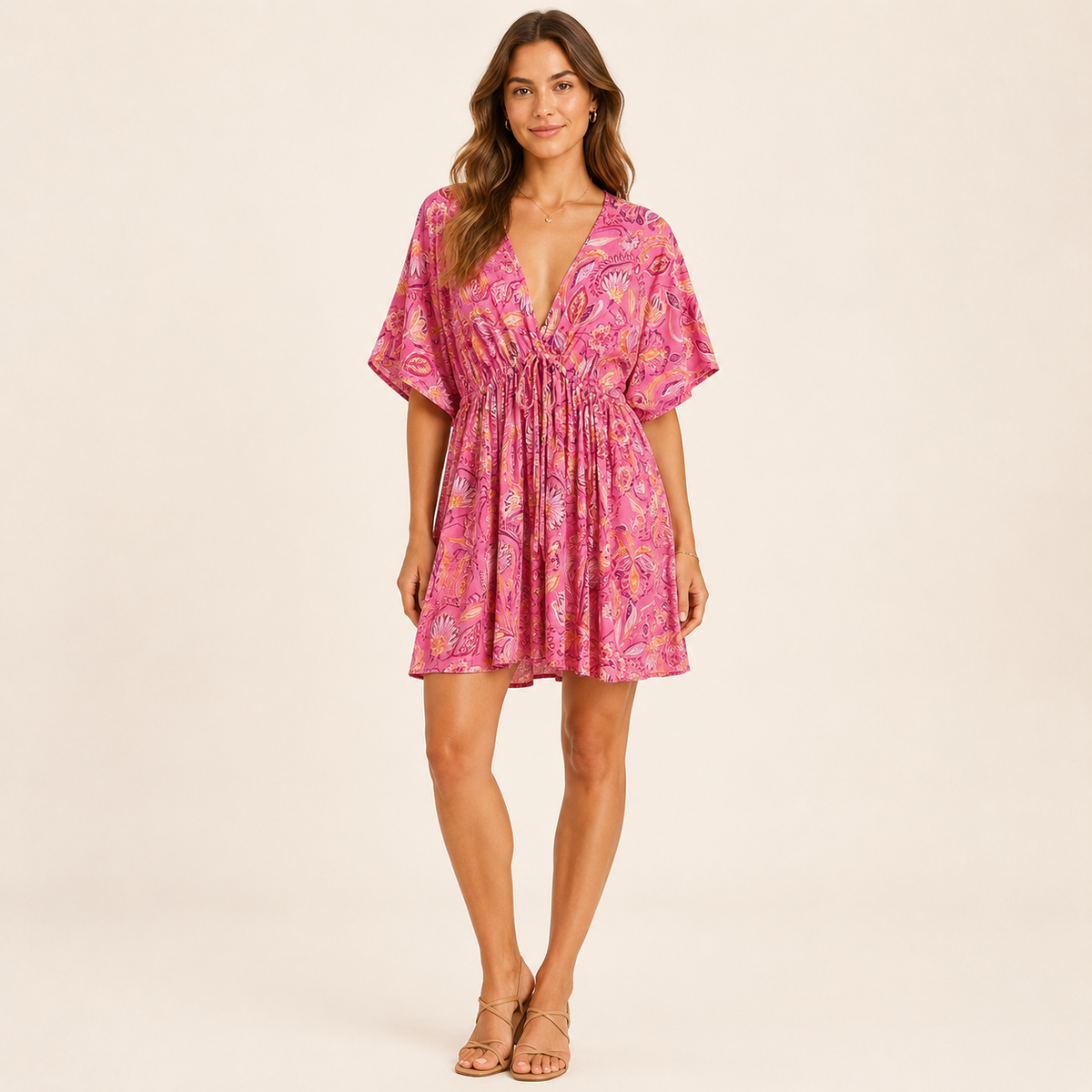 Soleya Pink Paisley Dress