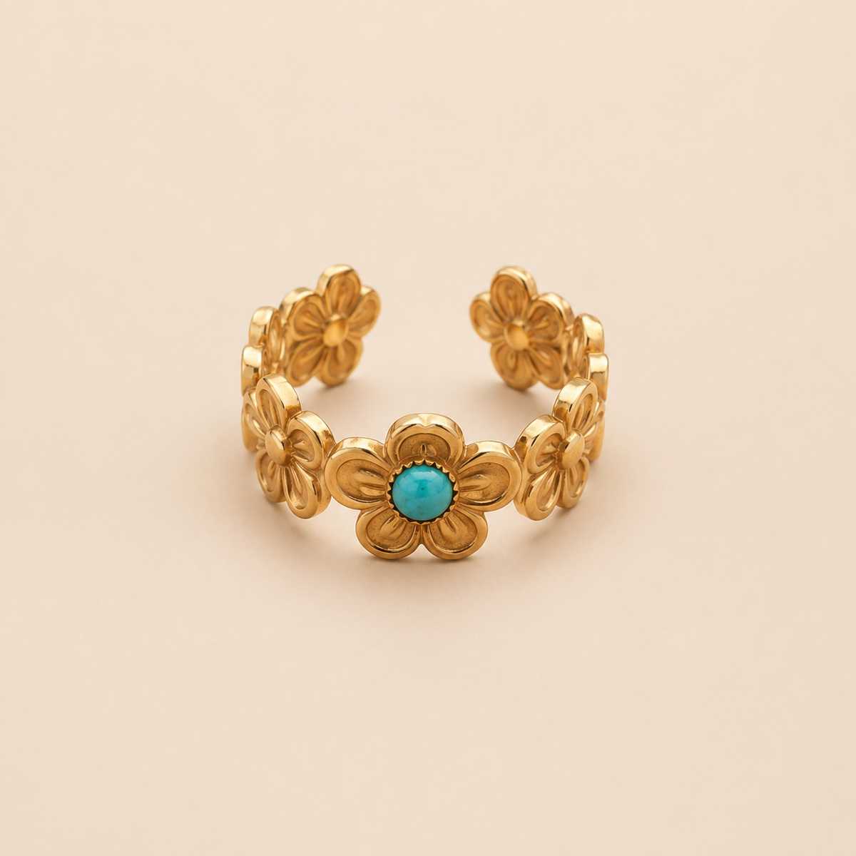 Soleya Turquoise Flower Ring