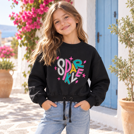 Sparkle Kids Sweater Zwart