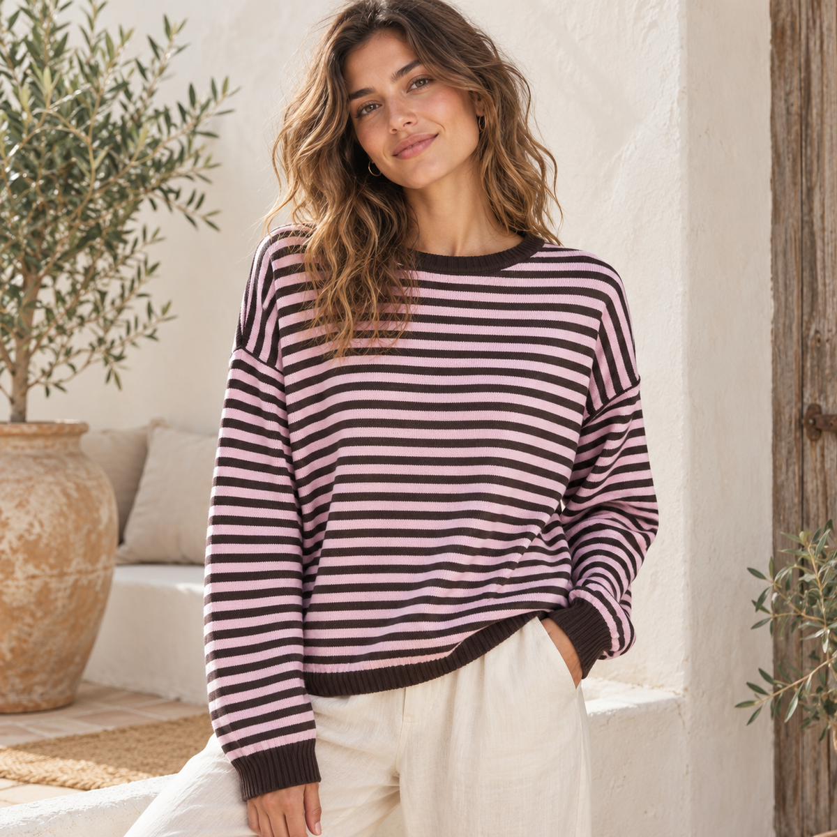 Striped Knit Sweater