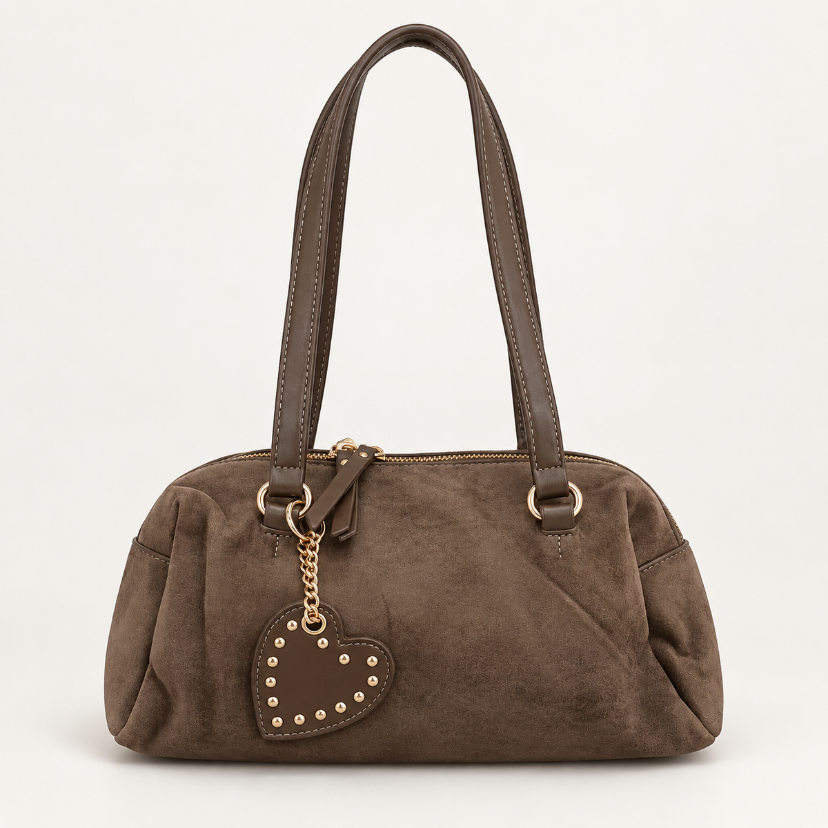 Suede Heart Bag