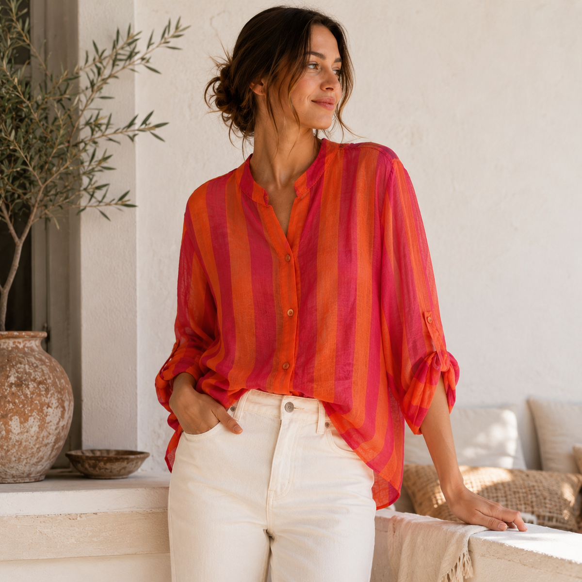 Sunset Stripe Blouse