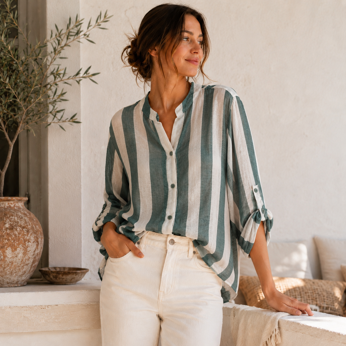 Sunset Stripe Blouse