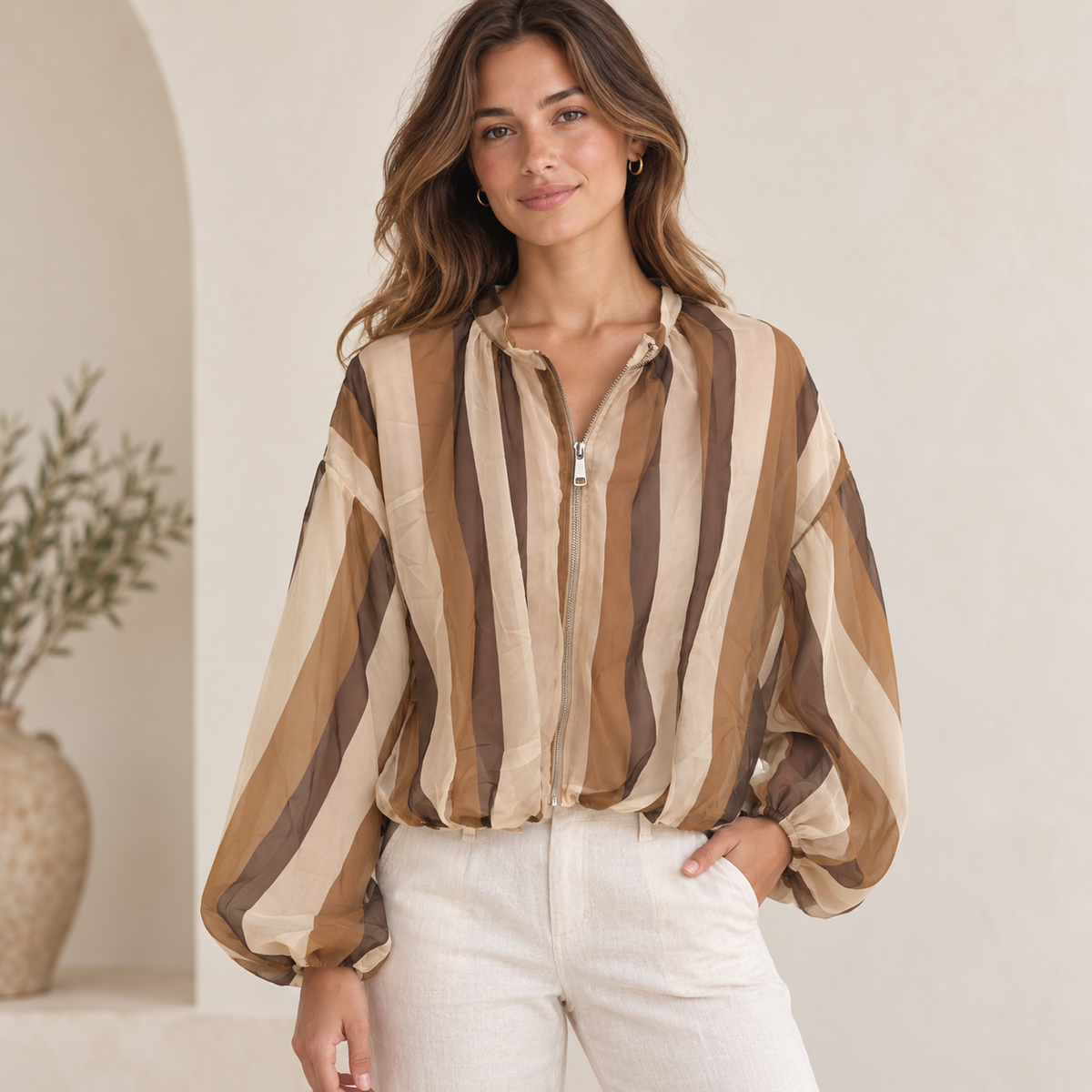 Sunset Stripe Blouson