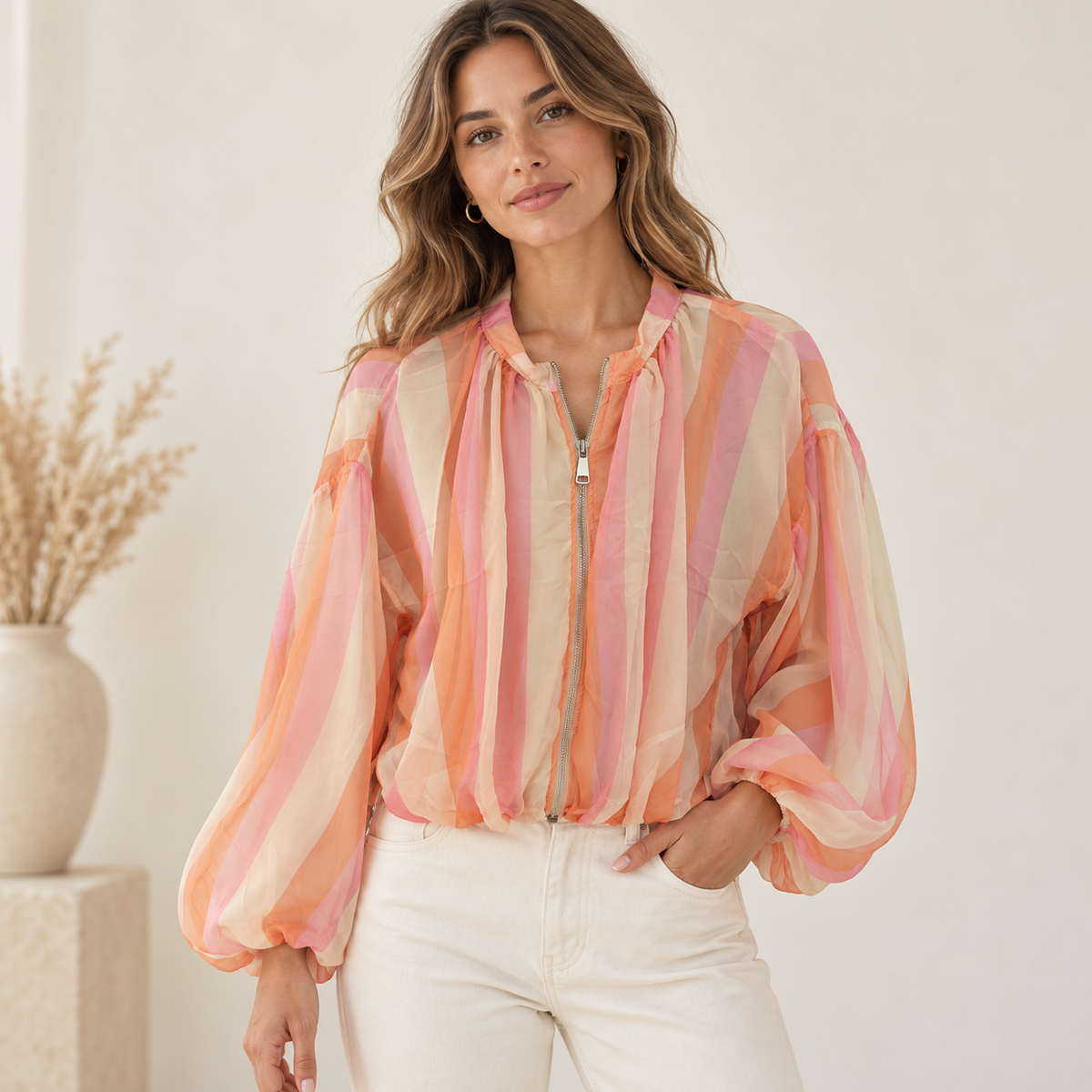 Sunset Stripe Blouson