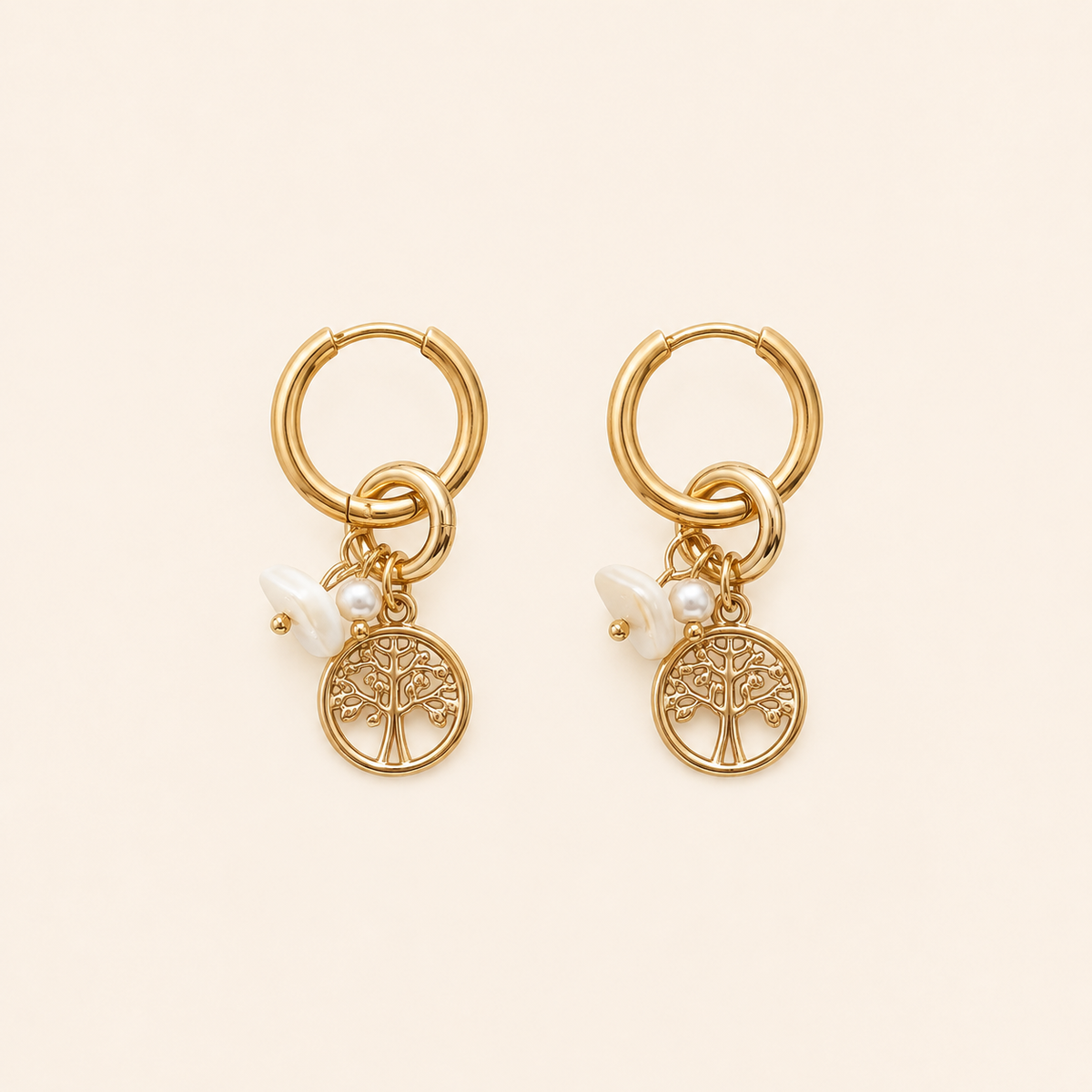 Tree of Life Hoops – Pearl