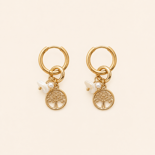 Tree of Life Hoops – Pearl