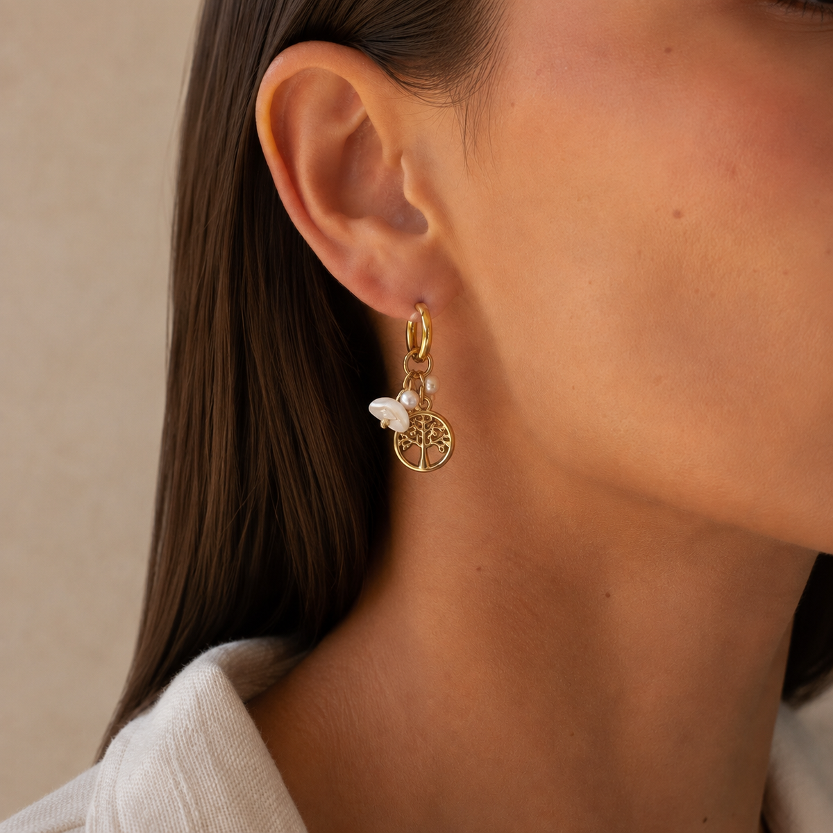 Tree of Life Hoops – Pearl