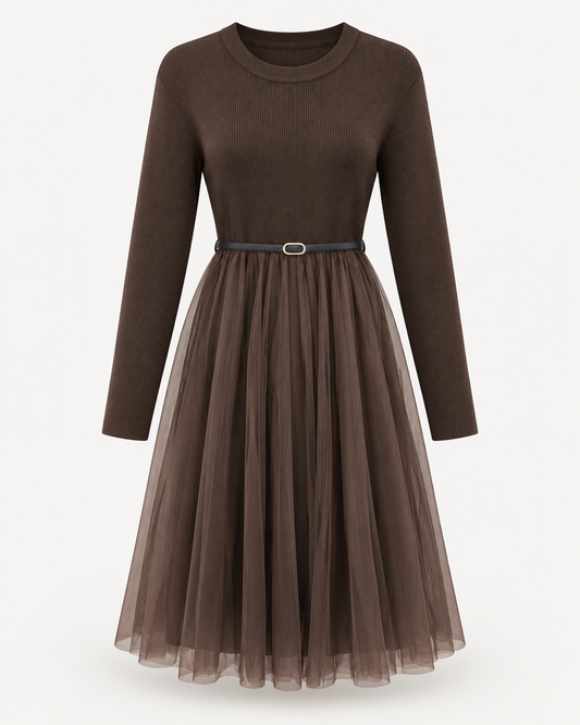 Tulle Knit Dress