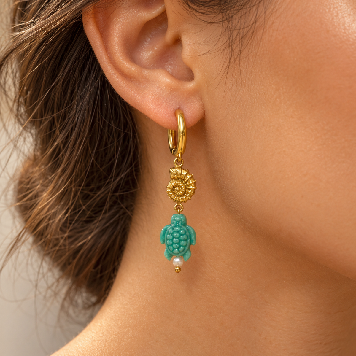 Turtle Shell Earrings
