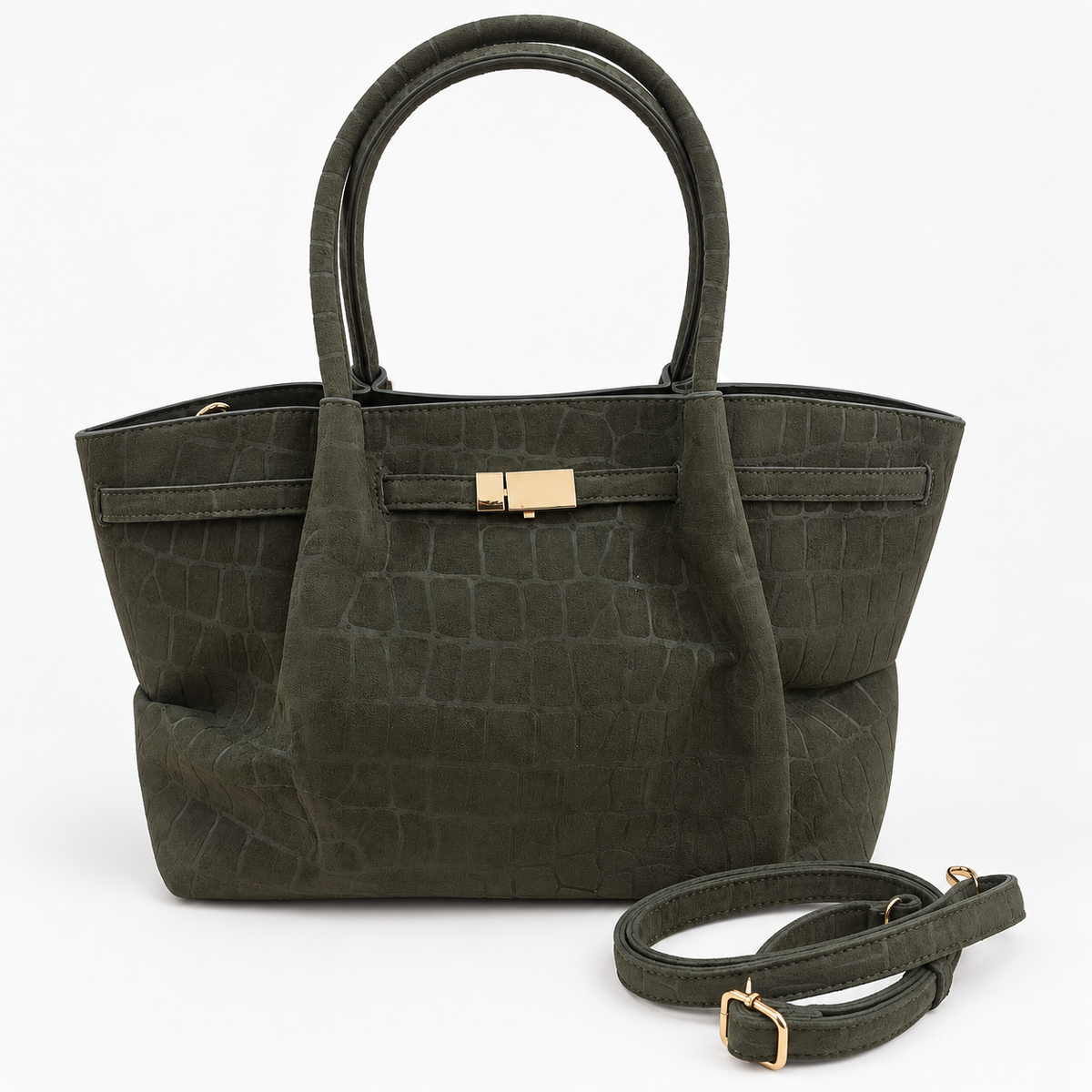 Verde Croco Handtas