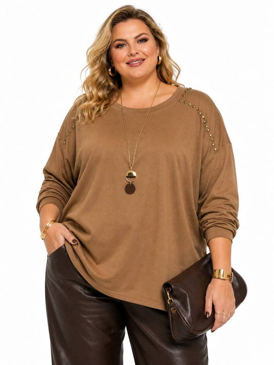 Curvy Golden Stud Top